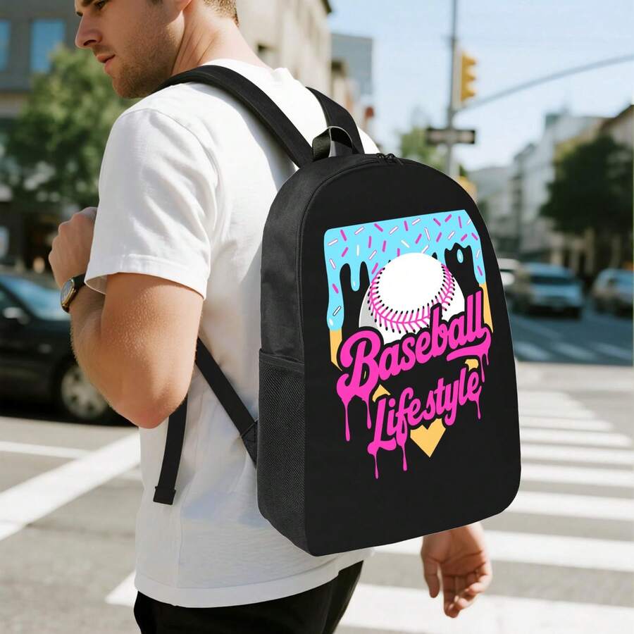 Baseball Drip Design Backpack  - Laptop Backpack 15.6 ulasan dan harga