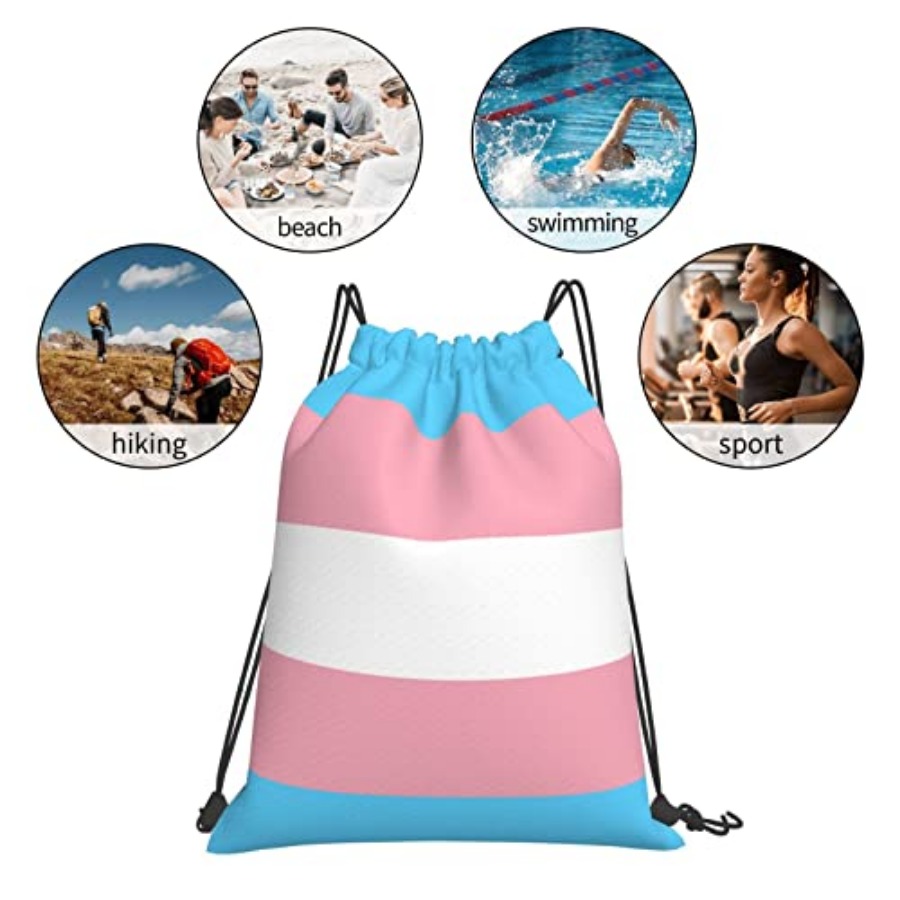 Transgender Pride Flag Unisex  - Drawstring Gym Bag ulasan dan harga