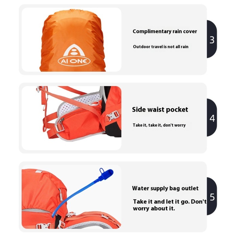 40L Mountain Backpacks Tourist - Rucksack Military Style ulasan dan harga