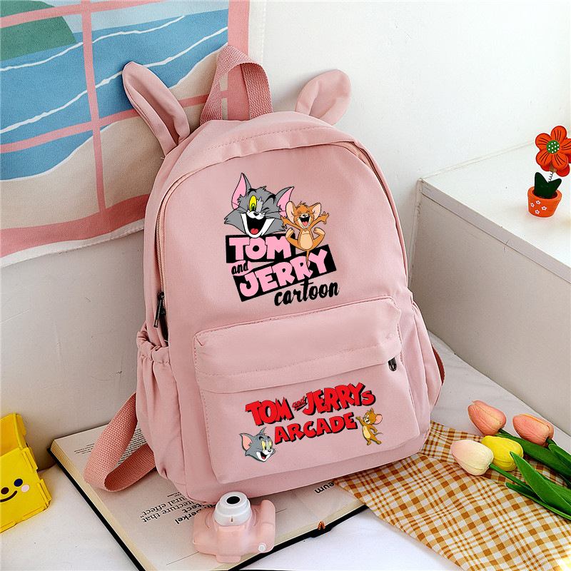 Tom and Jerry Cute School Bag  - School Backpack Teen ulasan dan harga