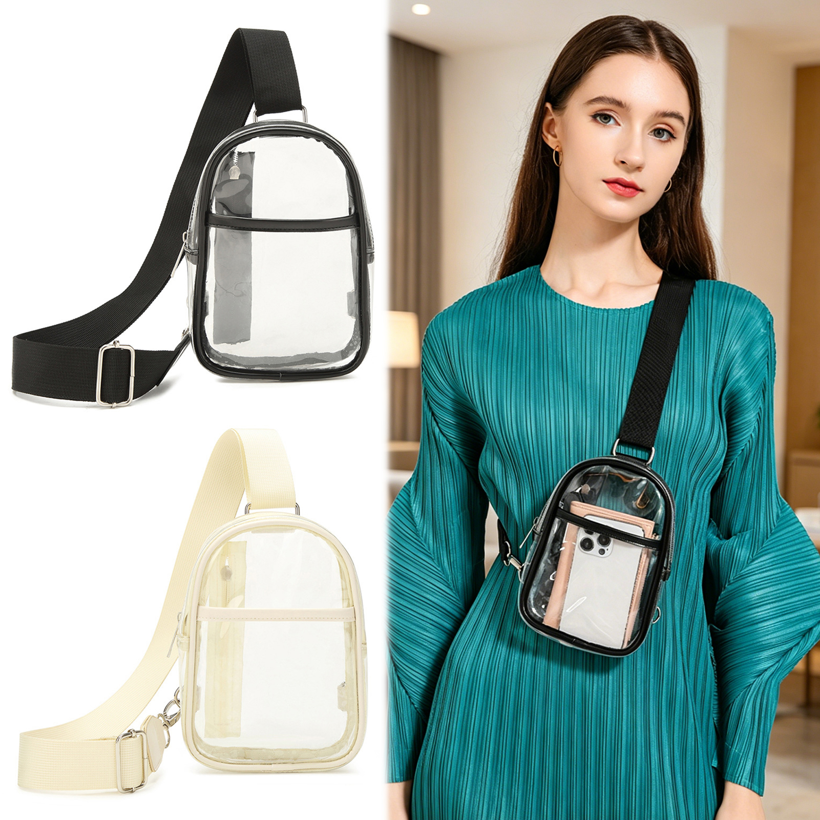 Clear Sling Bag,Waterproof Sho - Sling Backpack Shoulder ulasan dan harga