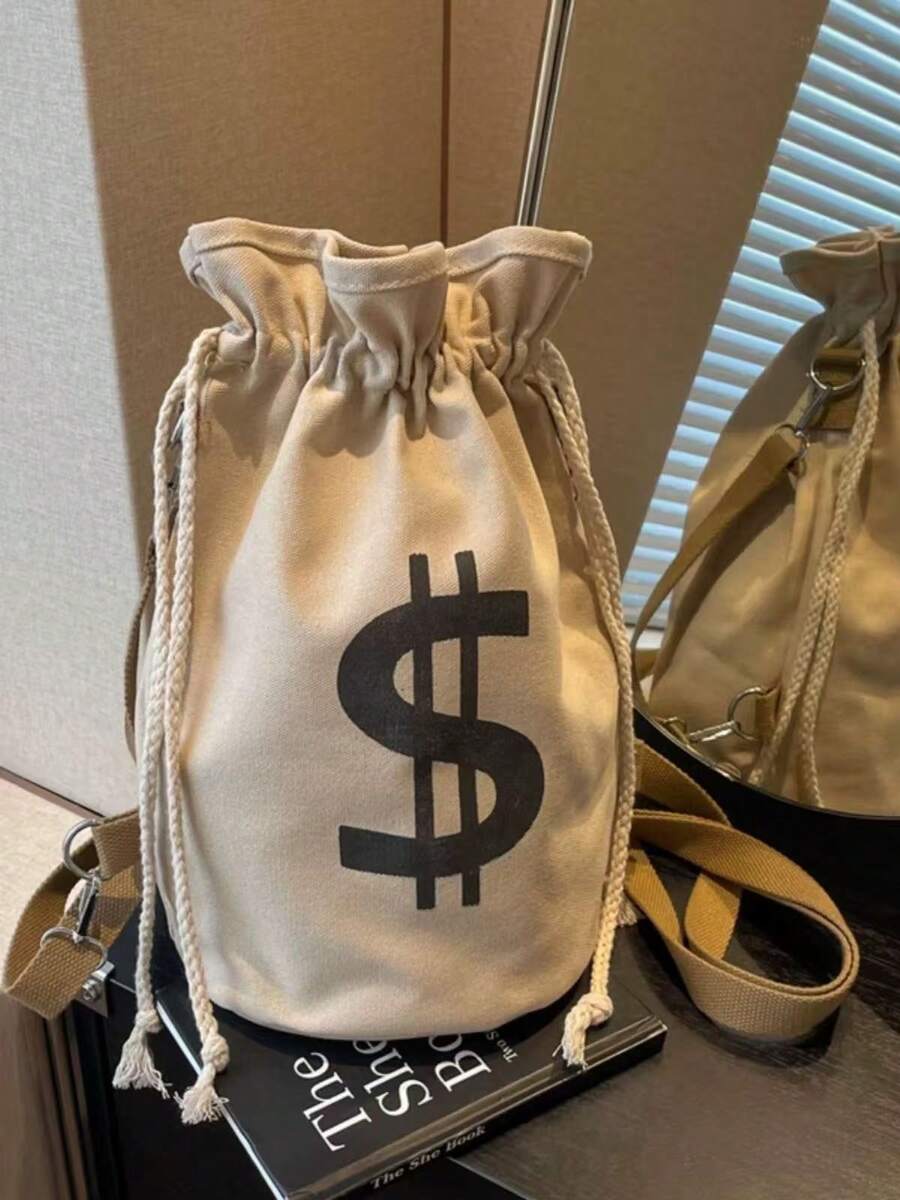 Black Canvas Drawstring Crossb - Canvas Backpack Casual ulasan dan harga