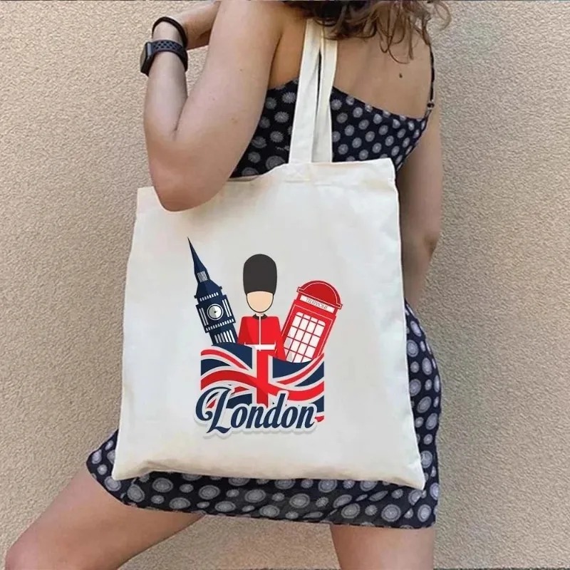 London UK Paris Printing Ladie - Canvas Backpack Casual ulasan dan harga