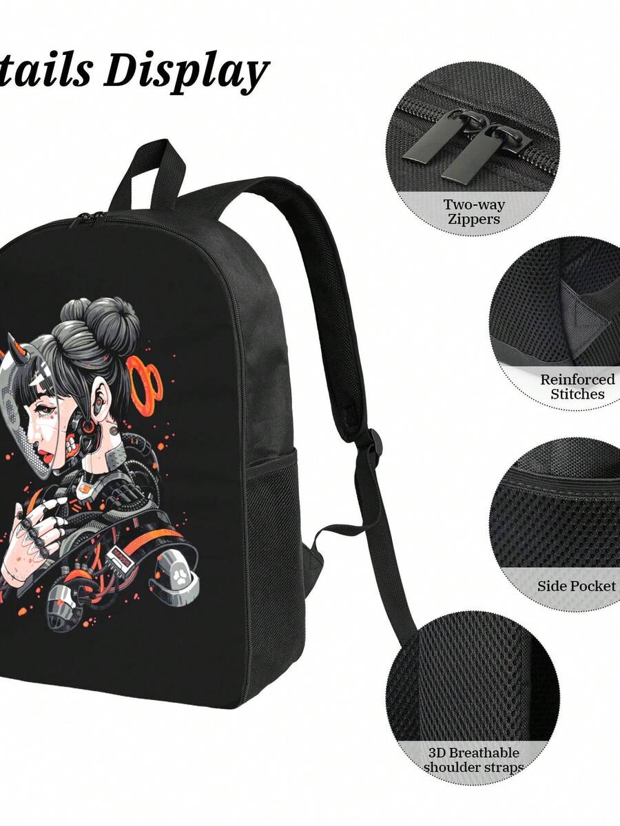 Cyberpunk Cyborg Girl Waterpro - Travel Backpack Anti Theft ulasan dan harga