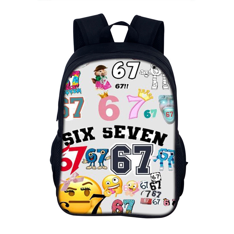 Six Seven 67 Print Lightweight - School Backpack Teen ulasan dan harga