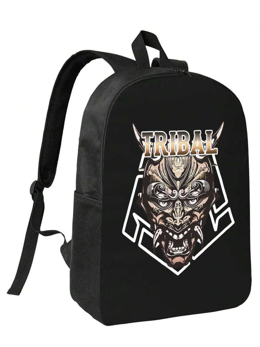 Tribal Demon Print Waterproof  - Travel Backpack Anti Theft ulasan dan harga