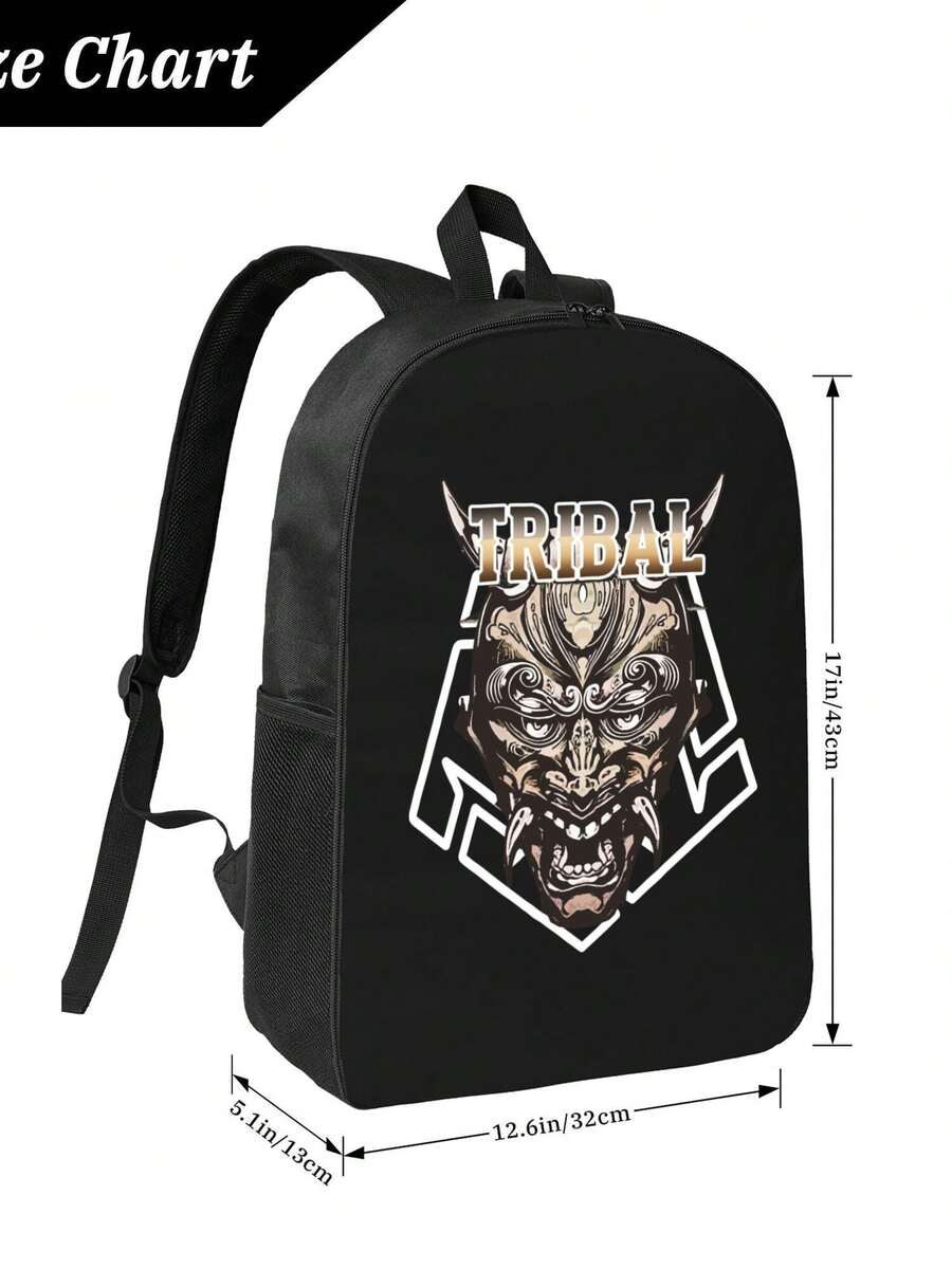 Tribal Demon Print Waterproof  - Travel Backpack Anti Theft ulasan dan harga