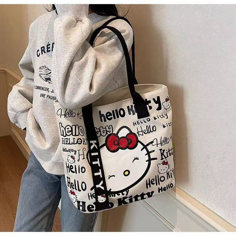 Hello Kitty Large Capacity Sho - Canvas Backpack Casual ulasan dan harga