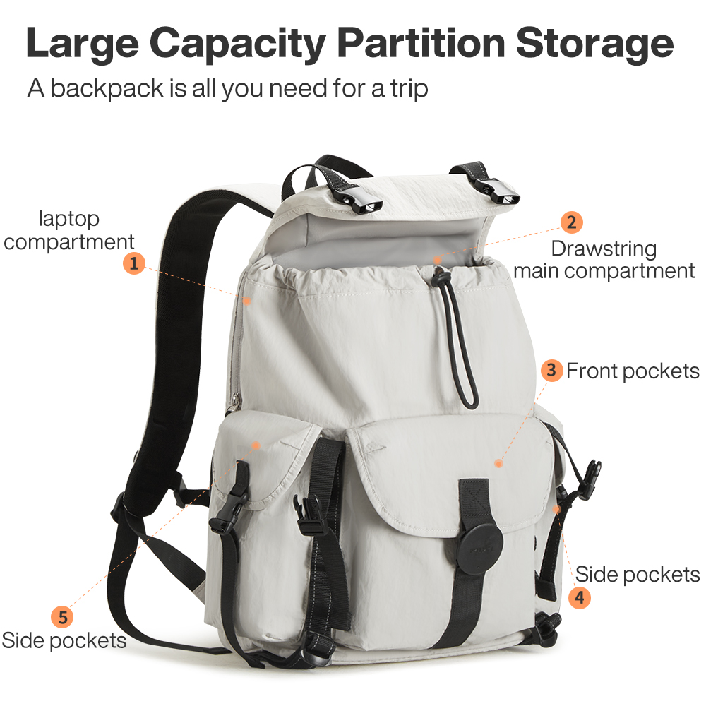 Mixi Travel Backpack 18 Inch C - Canvas Backpack Casual ulasan dan harga