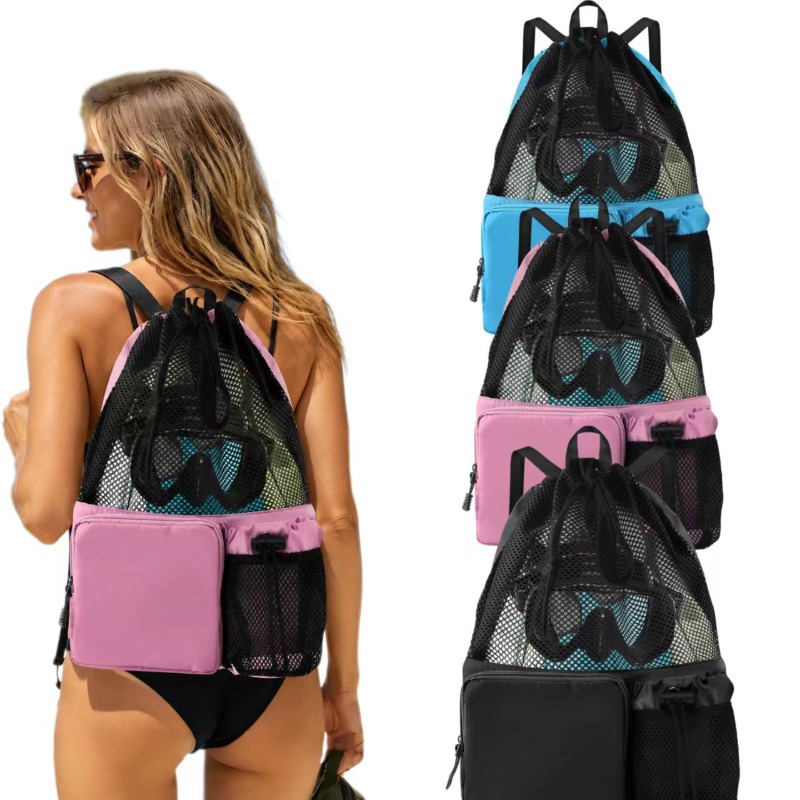 Large Capacity Mesh Drawstring - Drawstring Gym Bag ulasan dan harga