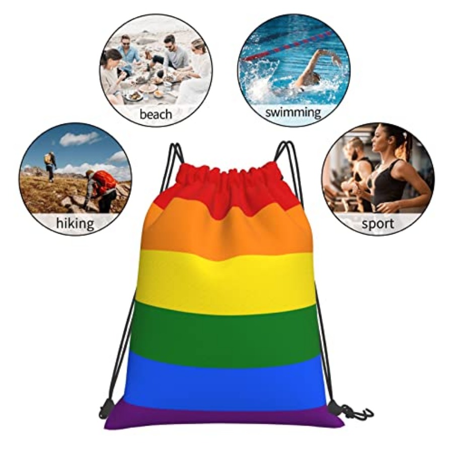 Lgbt Flag Gay Pride Rainbow Un - Drawstring Gym Bag ulasan dan harga