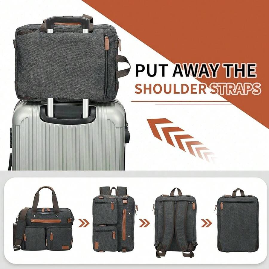 Canvas Laptop Backpack 3-In-1  - Canvas Backpack Casual ulasan dan harga