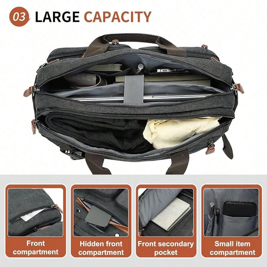 Canvas Laptop Backpack 3-In-1  - Canvas Backpack Casual ulasan dan harga