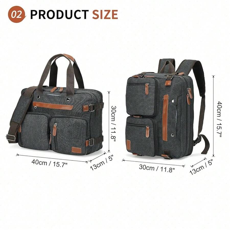 Canvas Laptop Backpack 3-In-1  - Canvas Backpack Casual ulasan dan harga