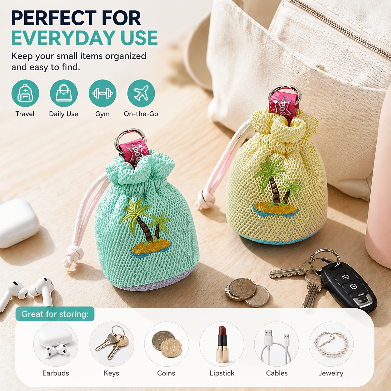New Ins Style Coconut Tree Buc - Mini Backpack Purse ulasan dan harga