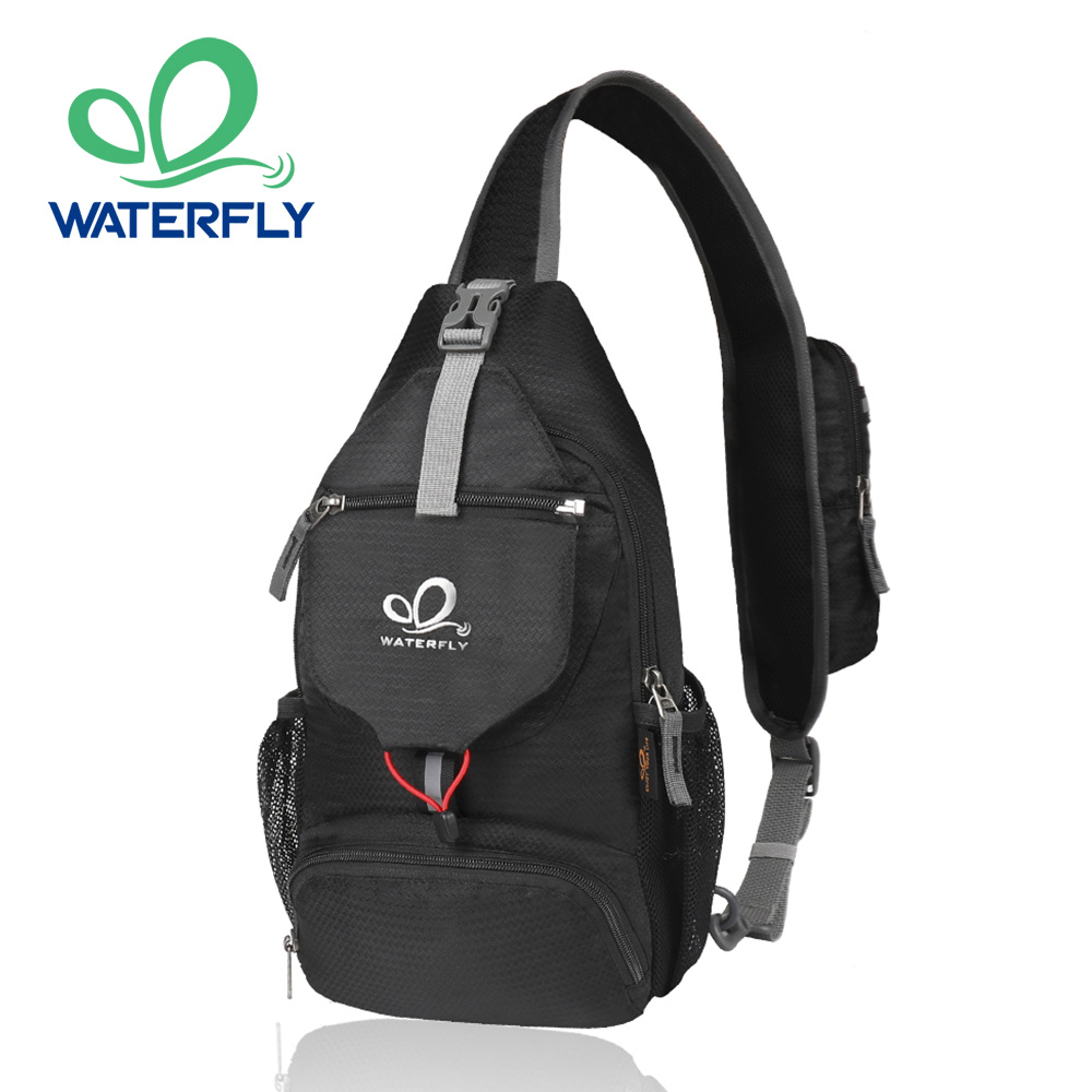 WATERFLY Chest Bag Shoulder Sm - Canvas Backpack Casual ulasan dan harga