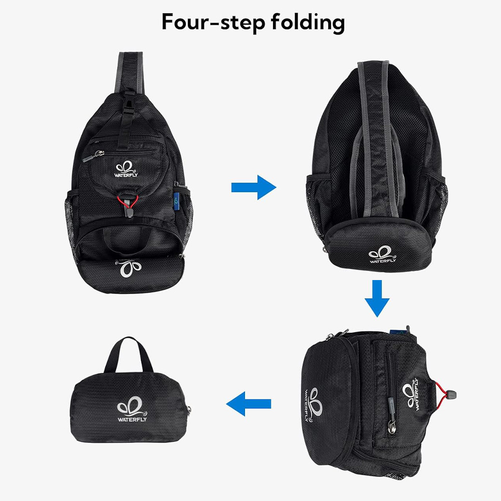 WATERFLY Chest Bag Shoulder Sm - Canvas Backpack Casual ulasan dan harga